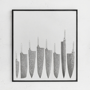 Lames de couteau de chef en acier Damas sans noyau, personnalisées, 110 couches, faites à la main, ambidextres, jusqu'à 3,9 pouces, sans manches - Product Image 3