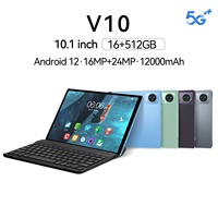Nueva Tablet Inteligente V10 MTK Android 12 con Pantalla de 10.1 Pulgadas 2560x1600, Cámara Frontal 5G, Educativa para Comercio Electrónico en Wish/Shopee