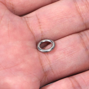 Anneaux en forme de O en <span class=keywords><strong>acier</strong></span> inoxydable Connecteur de boucles solides plates simples pour la pêche au leurre et la pêche en mer - Product Image 3