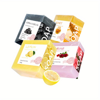 Marque privée 100g 3.5oz Savon artisanal essentiel à la main blanchissant bambou chocolat citron miel Rose huile