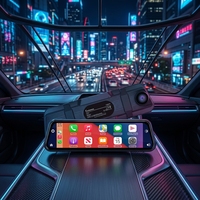 Caméra de rétroviseur avec écran tactile IPS 9,66 pouces, double objectif, vision nocturne, enregistrement en boucle, 12-24V, BSD, HDR, Full HD 1080P 2K