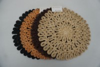 Set de table en fibre de maïs tissée à la main, antidérapant, résistant à la chaleur, écologique, pour pique-nique en plein air, table de salle à manger, 38 cm, style bohème, cuisine