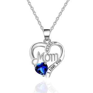 Collier pendentif cœur <span class=keywords><strong>Mylove</strong></span> pour la fête des mères avec zircon et chaîne à maillons en alliage de cuivre, cadeau tendance pour maman - Product Image 5