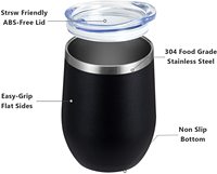 Logo personnalisé Hot 12oz Champagne Flûte Tumbler Vente en gros Champagne Flûte Vin Double Paroi En Acier Inoxydable Gobelet Isolé