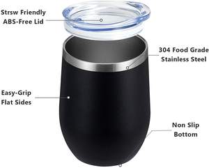 Logo personnalisé Hot 12oz Champagne Flûte Tumbler Vente en gros Champagne Flûte Vin Double Paroi En Acier Inoxydable Gobelet Isolé - Product Image 2