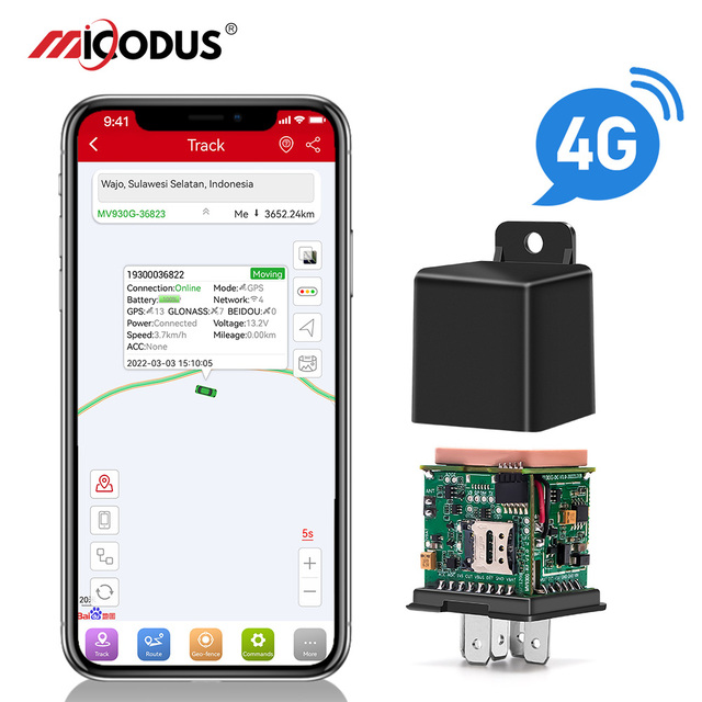 Price Anti Theft Ebike Motorcycle Gps Micodus MV930G 4G Mini Car Tracking Relay Gps Tracker With Remote Cut Off Engine