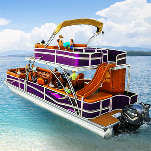 2025 Triton 30ft Luxury Model Aluminum Boat Fully Assembled Double Decker <strong>Pontoon</strong> Ready for Drifting <strong>Wholesale</strong> - Product Image 1