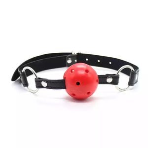 Commercio all'ingrosso 4 colori Bondage bocca Gag cintura nera Slave Ball Gag giocattoli del sesso per coppie Sm gioco fissazione palla - Product Image 2