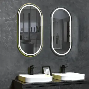 Mobiletto del bagno Vanity Toilet In Led Smart Magic Corner Medicine Wood Glass Mirror