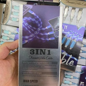 3-in-1 /ไมโครยูเอสบี/TYPE-C 1.2M 2A สายชาร์จข้อมูลแบบเร็วพร้อมไฟไหลสำหรับโทรศัพท์แอนดรอยด์ - Product Image 6