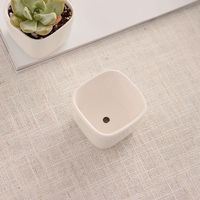Pots de plantes carrés créatifs Décoration de table Mini jardinière succulente Pot de fleur blanc en céramique
