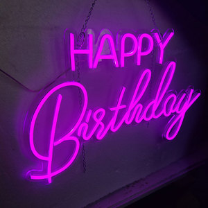 Drop Shipping Happy Birthday Light Neon <span class=keywords><strong>Sign</strong></span> nome personalizzato della luce al Neon tutto ciò di cui hai bisogno è l'amore dell'insegna al Neon per la decorazione di nozze della festa - Product Image 2