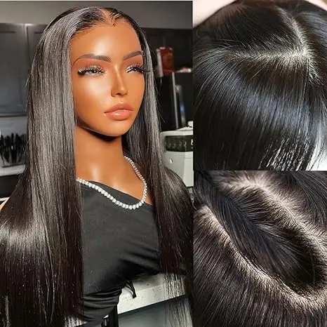 Silky Straight Human Hair Wigs For Women 4x4 Silk Base Ccalp Lace Wig Natural Hair Weaves And Wigs Manufacturer