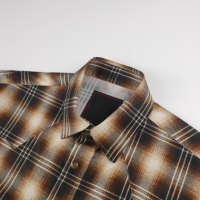 Camisas de Manga Larga a Cuadros para Hombre, Estilo Vintage, 100% Algodón, Talla Grande, Tela Twill Gruesa