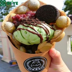 Giấy Thiết Kế Mới Nhất Bong Bóng Waffle Với <span class=keywords><strong>Ice</strong></span> <span class=keywords><strong>Cream</strong></span> <span class=keywords><strong>Container</strong></span> Phẳng Cone Đóng Gói - Product Image 5