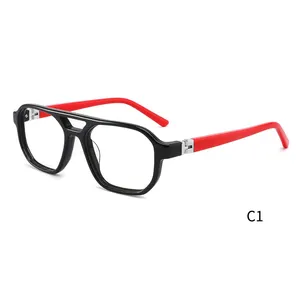 High Quality Kids Flexible Optical Glasses Double Bridge Eyewear Frames Acetate Eyeglasses Frames For Kids