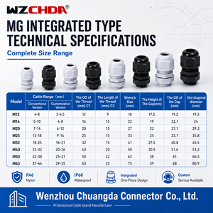 Passe-câble monobloc en nylon <span class=keywords><strong>MG16</strong></span>, connecteur étanche IP68 haut de gamme adapté à la protection des câbles, OEM disponible - Product Image 3