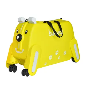 Cute 19 inch Animal Kids Small Suitcase PP Ride on Child Luggage Carton Trolley School Bag Suitcase Carry on Normal Lock