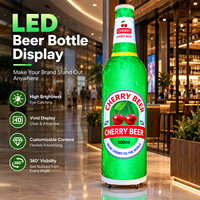 Écran d'affichage LED autoportant pour bouteilles de bière, personnalisable à 360° °   Signalétique publicitaire pour boissons destinée aux centres commerciaux et aux promotions
