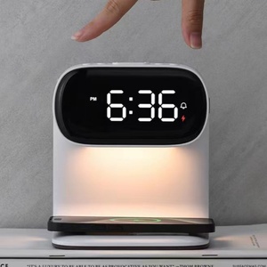 3-in-1 LED Night Light Alarm <b>Clock</b> with Wireless Charger - Multifunctional Bedside Lamp & <b>Digital</b> <b>Clock</b> for Bedroom & Office - Product Image 5