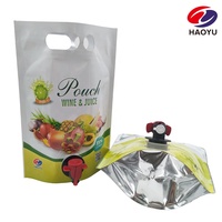 Sac à vin en aluminium de 1L 3L, fabriqué à Qingdao, emballage personnalisé avec valve papillon, sac à valve pour jus liquide