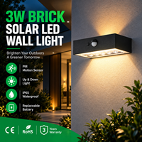 Lampe murale solaire LED IP65 étanche ultra-lumineuse pour cour, extérieur, clôture, jardin, porte, décoration murale