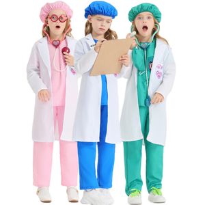 <strong>Kid</strong> Toddler Nurse Scrubs Doctor <strong>Costume</strong> With Accessories Pretend Play Clothing <strong>Career</strong> Day Girl Christmas Dress up Cosplay Outfit - Product Image 4