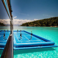 Plates-formes de sports nautiques gonflables personnalisées terrain de pickleball pour les enfants pour la pêche aventures en mer dans les parcs aquatiques