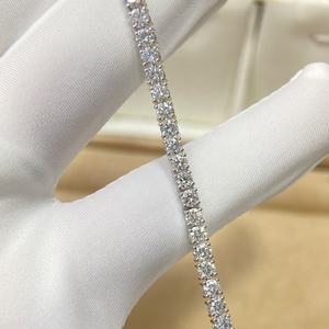 カスタマイズ可能18KゴールドテニスブレスレットAU750 VVS VSダイヤモンドバターカップスカラップクラシックダイアナチャーリークラウドラボファインバングル - Product Image 4