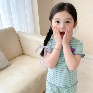 Abbigliamento per <span class=keywords><strong>Bambina</strong></span>, Completo Estivo per Bimba, Top con Fiocco a Maniche Corte e <span class=keywords><strong>Pantaloncini</strong></span> con Volant, Set 2 Pezzi, 1-5 Anni - Product Image 3