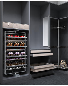 Zapatero Giratorio con Accesorios Multifuncionales de 360 Grados, Estante Abatible, Gabinete de Aluminio - Product Image 6