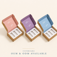 Boîte d'expédition en kraft avec logo personnalisé, intérieur vert foncé, imprimé botanique, emballage en carton ondulé pour soins de la peau, cosmétiques, beauté