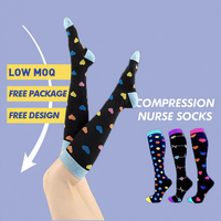 Chaussettes de sport et de compression pour infirmières, de haute qualité, personnalisées, pour la course à pied, avec soutien athlétique et compression du genou