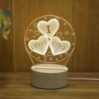 Lampe à illusion LED 3D personnalisée pour bricolage Base de décoration intérieure Lampe de table LED en acrylique 3d USB Veilleuse pour cadeau de vacances pour enfants