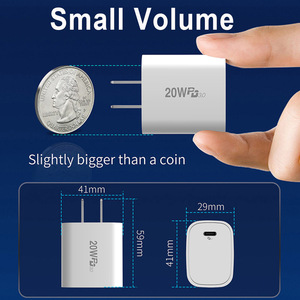 Caricabatterie da Muro Compatto di Qualità a Prezzo Conveniente con Spina USA, PD 20W Tipo <span class=keywords><strong>C</strong></span>, Ricarica Rapida per Cellulari Apple e Android - Product Image 2