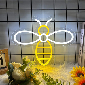 Décoration murale LED néon abeille IP65, corps de lampe en acrylique, <span class=keywords><strong>lettre</strong></span> néon pour la décoration murale de la maison, du magasin, fête d'<span class=keywords><strong>anniversaire</strong></span>, cadeau idéal pour les amis - Product Image 5