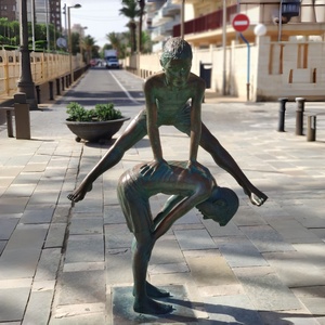 Escultura de Bronce Fundido a la Cera Perdida, Figura Humana para Jardín y <span class=keywords><strong>Plaza</strong></span>, Estatua de Bronce para Decoración de Paisajes Municipales, Villas y Parques - Product Image 1