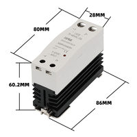 Relais SSR à montage sur rail DIN avec dissipateur thermique DA / AA 40AMP Module Relais à semi-conducteurs AC