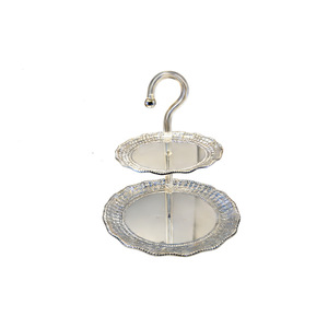 Multi Layer Fruit Platter Electroplated Silver Serving Tray For Living Room And Dining Table - Product Image 5