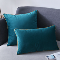 Innermor luxe 2-Pack 18x18 moderne solide motif carré jeter taie d'oreiller tissé housse de coussin pour la maison ou l'hôtel salon