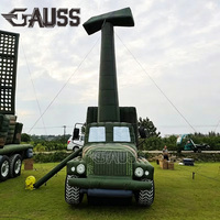Véhicule de simulation tactique gonflable GS15 pour fabricants OEM, en tissu Oxford, avec radar de détection, réaliste et fonctionnel