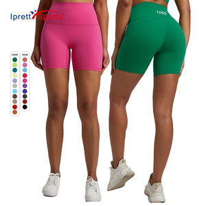 Pantalones cortos de Yoga de cintura alta supersuaves de OEM pantalones cortos de motorista para correr transpirables de secado rápido pantalones cortos atléticos de levantamiento de glúteos de estiramiento alto - Product Image 1