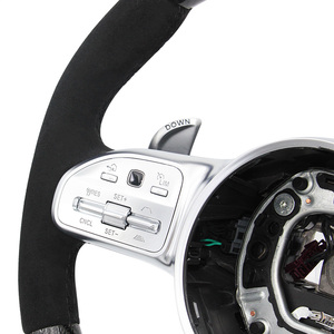 Volante de Alcantara de Carbono de Alta Calidad para <span class=keywords><strong>Mercedes</strong></span> <span class=keywords><strong>Benz</strong></span> W126 W163 W213 C43 A45 CLS63 - Product Image 3