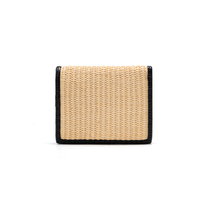 Cartera de Hombre Estilo Vintage, Minimalista, con Costuras Decorativas, Bordado de Cuero, Cadenas y Flores, Abierta, Corta, de Poliéster, Gran Venta - Product Image 3
