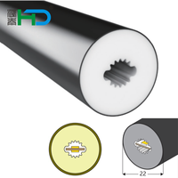 Tube néon LED en silicone noir de 22 mm de diamètre, flexible à 360 degrés