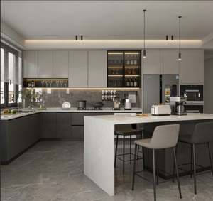 Meubles de cuisine modernes de haute qualité en PVC, unités de cuisine modulaires personnalisées pour appartements en Australie - Product Image 1