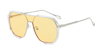 Lunettes de soleil monobloc tendance pour femme, protection UV400, effet amincissant, grande monture, logo personnalisé, minimum 1 pièce pour la lecture