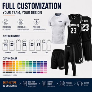 OEM basketbaluniformen in bulk |   Aangepaste kleuren, maten en nummers voor jeugd- en volwassenenteams - Product Image 2