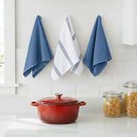 Handuk Dapur 100% Katun, Sangat Serap, Lembut dan Tahan Lama, Lap Teh, Kain Lap Piring untuk Memanggang, Mencuci, Membersihkan & Mengeringkan