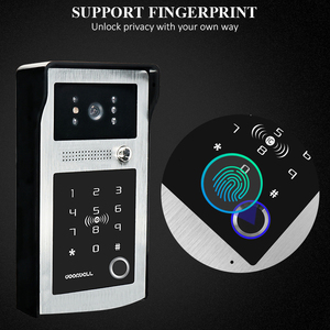 Téléphone de porte vidéo Tuya Smart Life 9 pouces avec interphone à anneau intelligent mot de passe d'empreintes digitales et <span class=keywords><strong>sonnette</strong></span> vidéo de connectivité WiFi RFID - Product Image 4